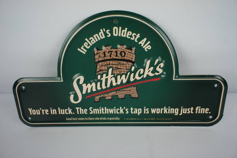 lot 122 image: Smithwicks Metal Advertising Sign