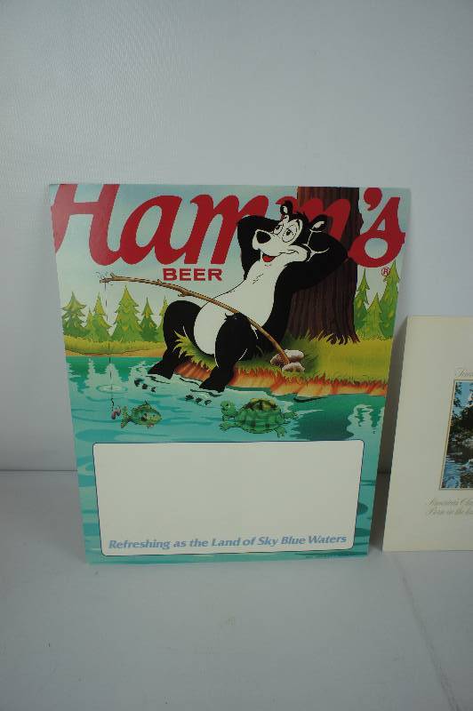 lot 141 image: Hamms Menu & Poster