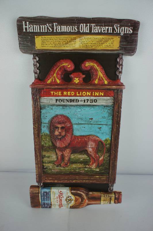 lot 153 image: Hamms Old Tavern Hanging Sign