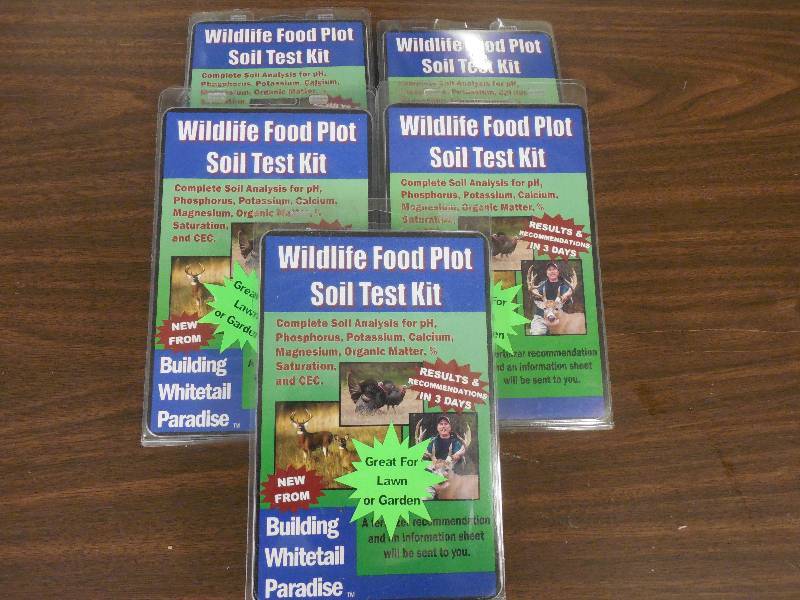 5 WILDLIFE FOOD PLOT SOIL TEST KITS