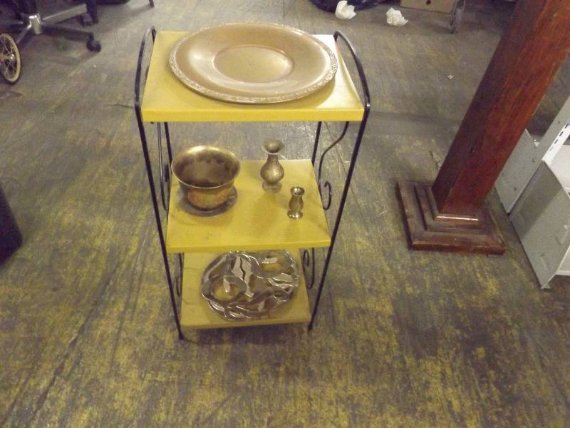 Metal Stand with Brass Dcor
