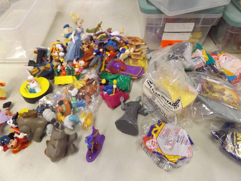 Various Fast Food Toys in Bags, Disney Characters