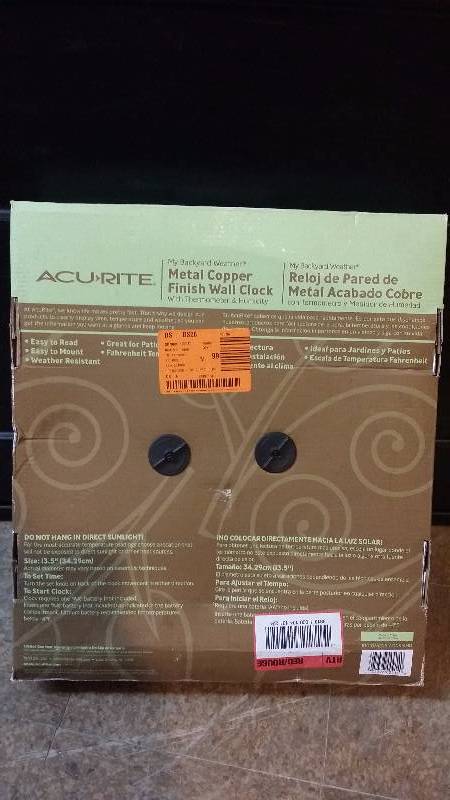 Acu-Rite Wall Clock with Thermometer and Humidity Gauges