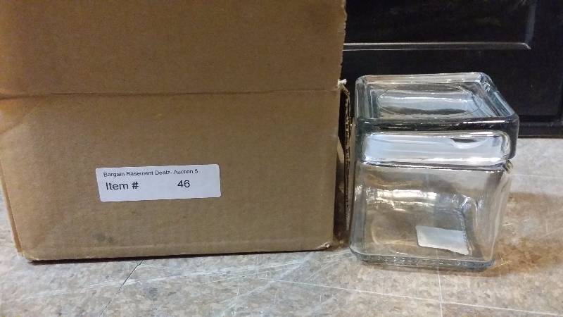 4 Anchor Hocking Square Jars