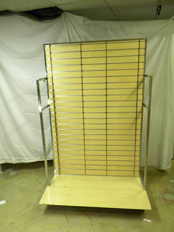 2 Sided Slat Wall Display Stand