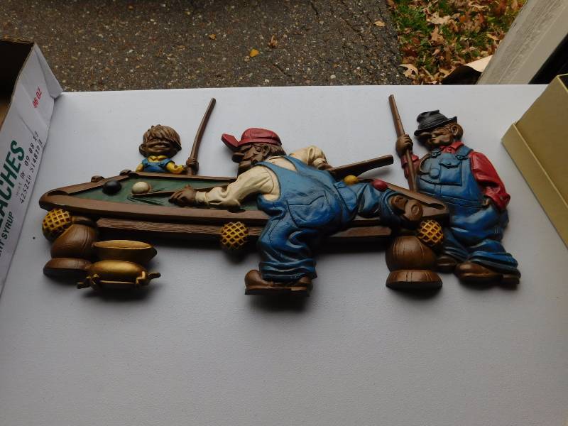 vintage pool art metal by Sexton 1971 see photos