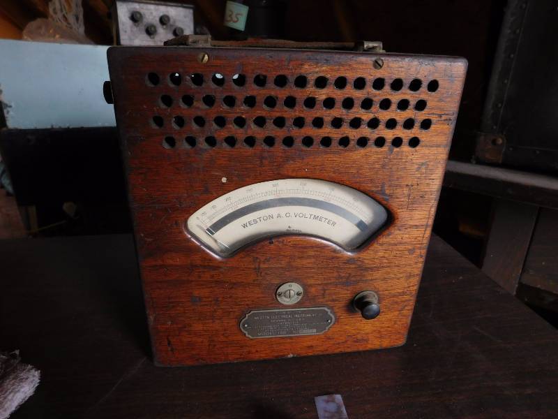 Antique Weston A.C. Voltmeter model 155 Weston Electrical Instrument Co. Newark, N.J. U.S.A.
