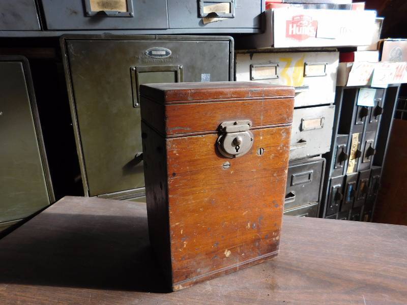 antique Westinghouse Electric and Mfg Co. current transformer in wooden box