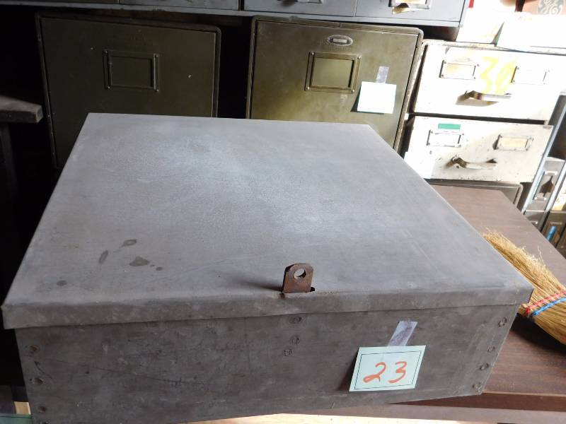large lockable galvanized metal box