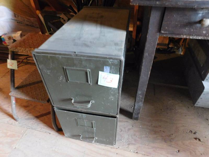 nice vintage metal storagefile cabinet.  Transfer file  2 sections that interlock together.