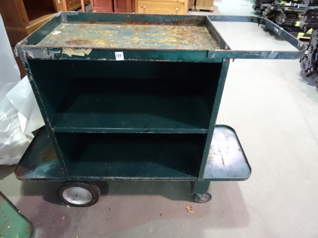 lot 157 image: Metal Cart 54 X 19 X 41