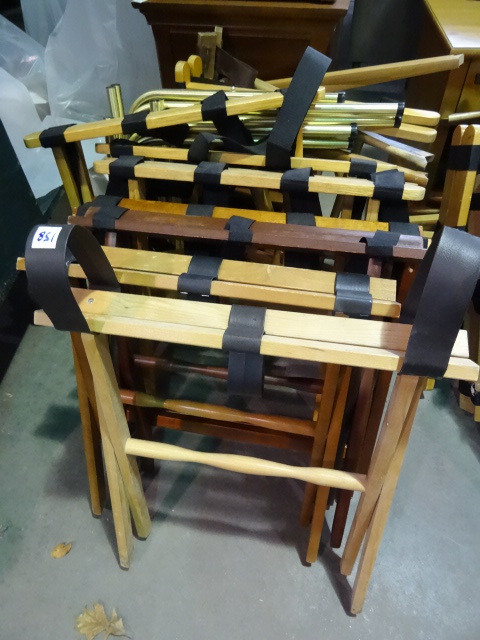 lot 158 image: 14 Hotel Suitcase Stands
