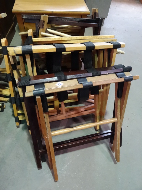 lot 159 image: 10 Hotel Suitcase Stands