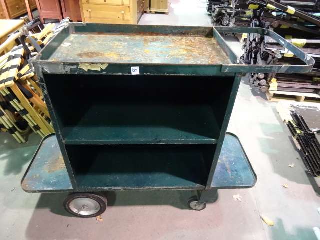lot 177 image: Metal Cart 54 X 19 X 41