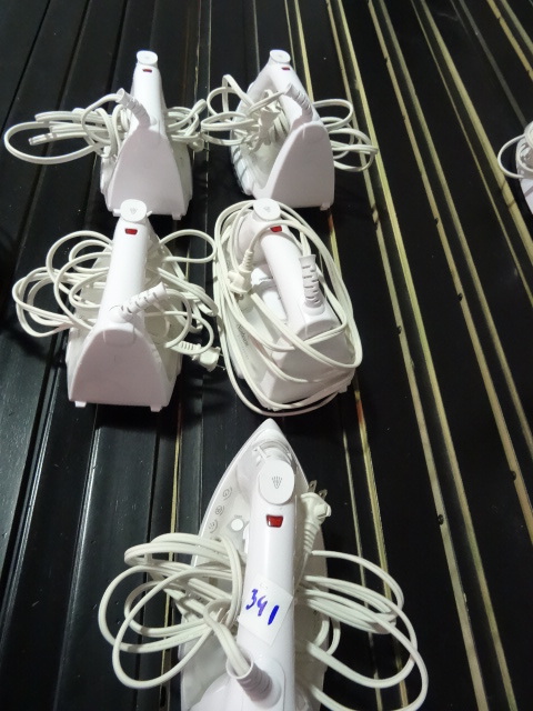 lot 341 image: 5 Sunbeam Irons