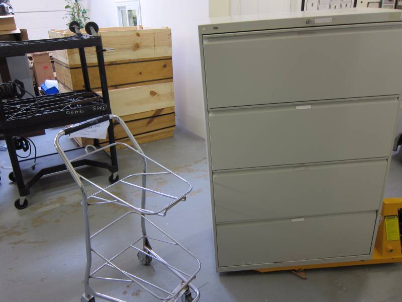 HON Lateral Filing Cabinet and Media Cart