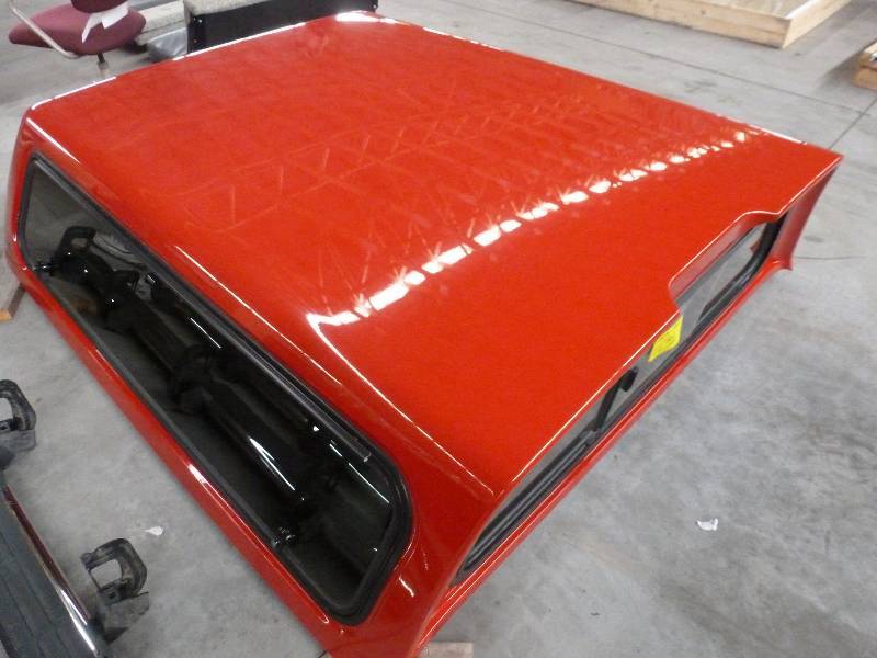 2014 Chevy Red 6.5 Box Crew Cab Leer Topper