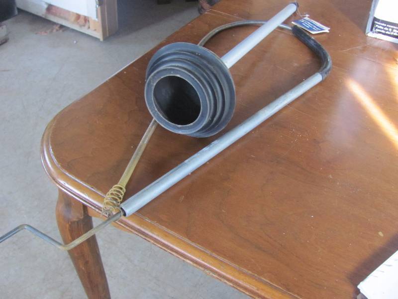 Sewer snake and plunger