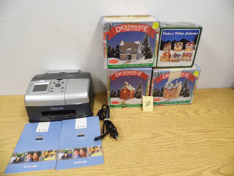 Christmas Village Pieces w Photo printer