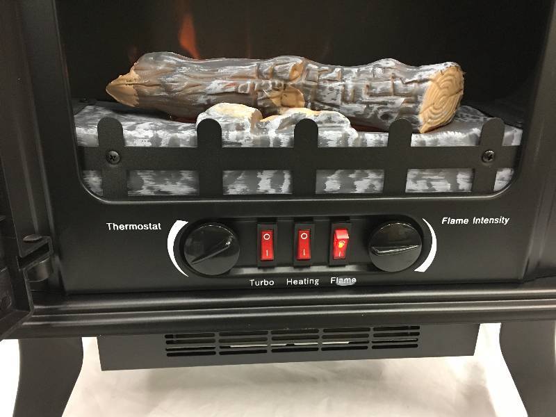Freestanding Compact Electric Fireplace Heater