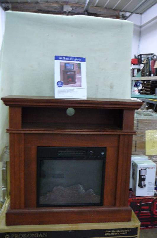 William Fire Place Cherry Assembled