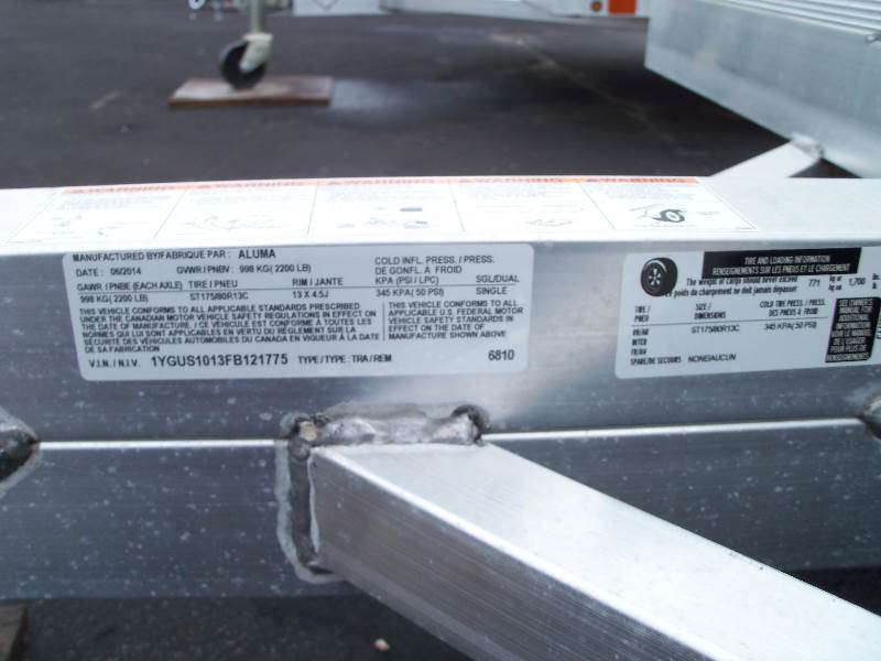 BRAND NEW 2015 ALUMA 6810 WITH 24 SOLID SIDES