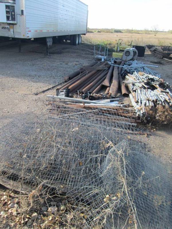 lot 87 image: Scrap Metal Piping and Pallet of Wiring