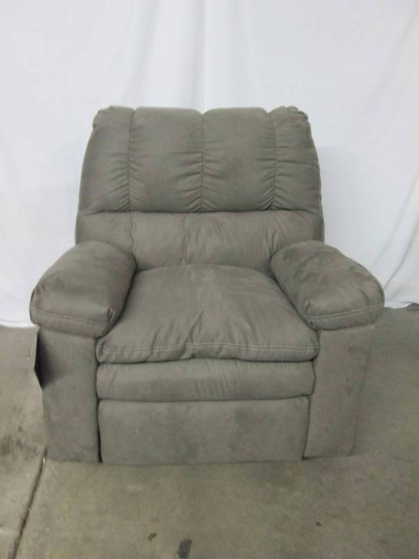 lot 16 image: Ashley Keanna Cobblestone Microfiber RockerRecliner