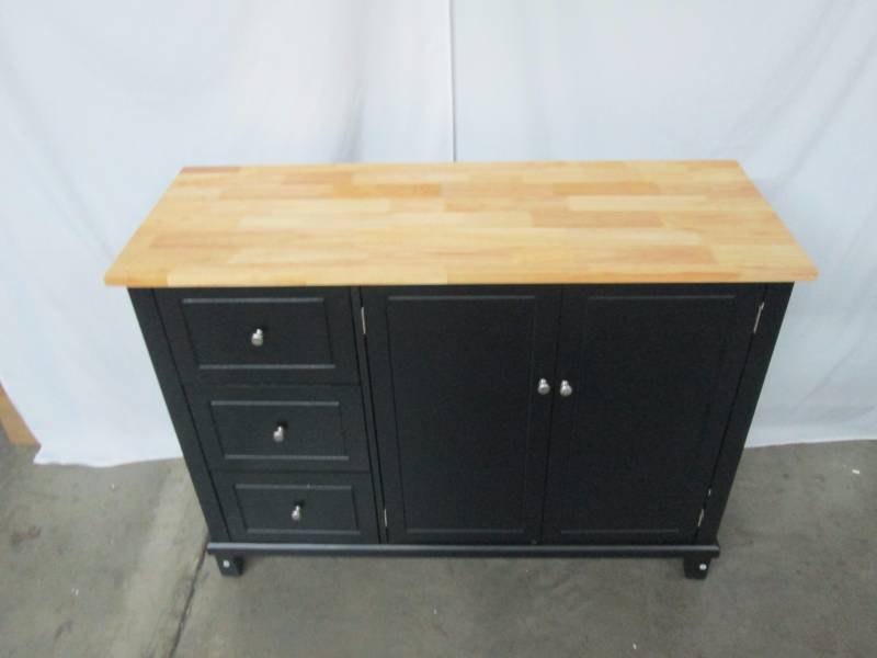lot 12 image: McLeland Design Kitchen Cabinet - Black