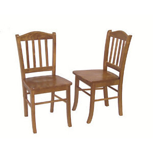 lot 35 image: Oak Shaker Chair Set of 2