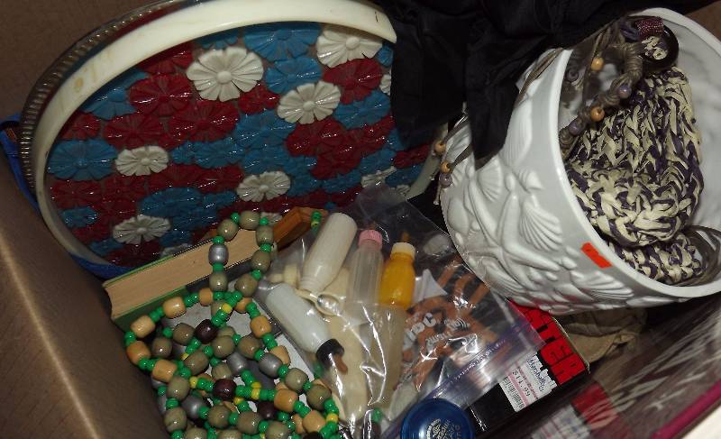 lot 101 image: Box of Misc Including Antique Womens Clothing