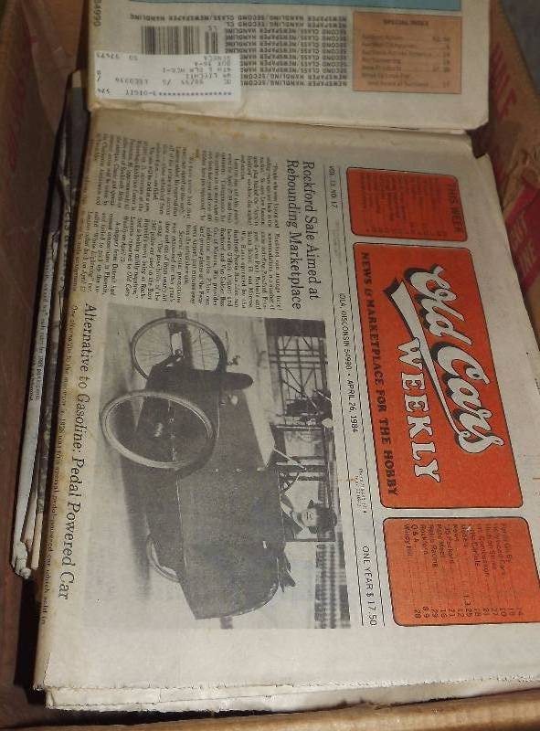 lot 108 image: Old Cars Magazine Box Lot
