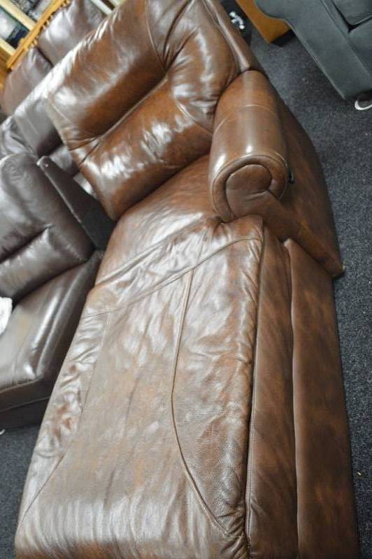 Brinkley Faux-Leather Left Arm Reclining Chaise