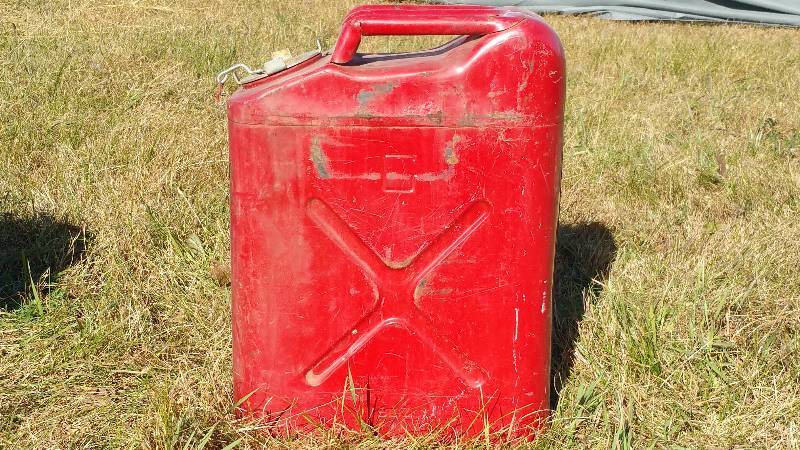 Red Metal Jerry Can