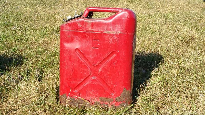 Red Metal Jerry Can