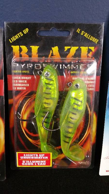 Group of (3) Pyroswimmer Lures & (2) Slip-Rig Bobbers