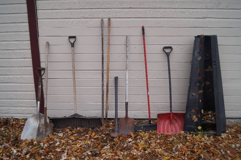 Shovels, Rake, Gun Case