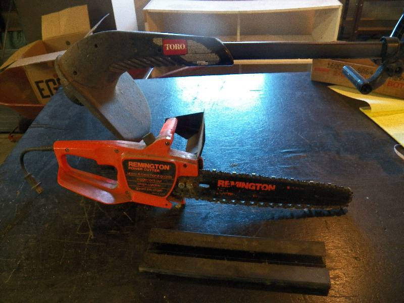 Toro trimmer, Remmington sm chainsaw electric