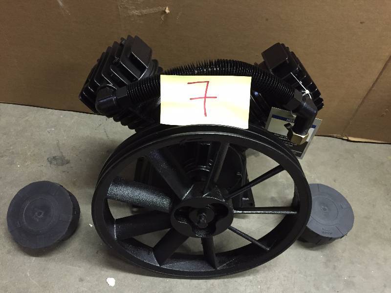 lot 7 image: Central Pneumatic 5 HP 145 PSI Twin Cylinder Air Compressor Pump