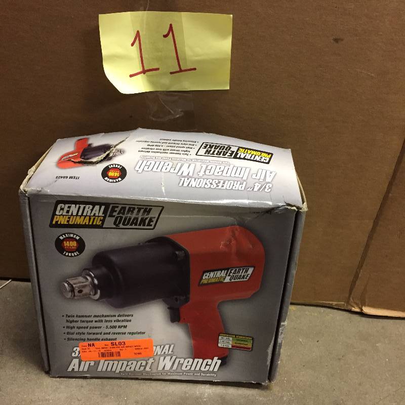lot 11 image: Central Pneumatic 34 in. Professional Air Impact Wrench