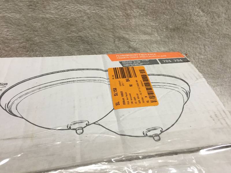 lot 76 image: Flushmount Twin Pack