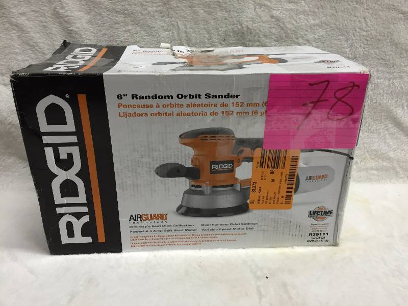 lot 78 image: Ridgid 6 Random Orbit Sander used works