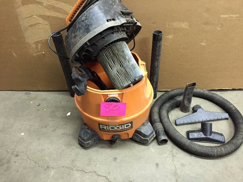 lot 80 image: Ridgid WD1450 WetDry Vac - used works