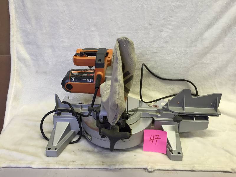 lot 47 image: Ridgid 10 Miter Saw Used works