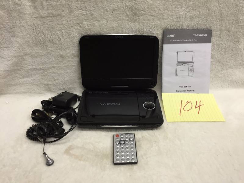 lot 104 image: Coby Portable DVD Player