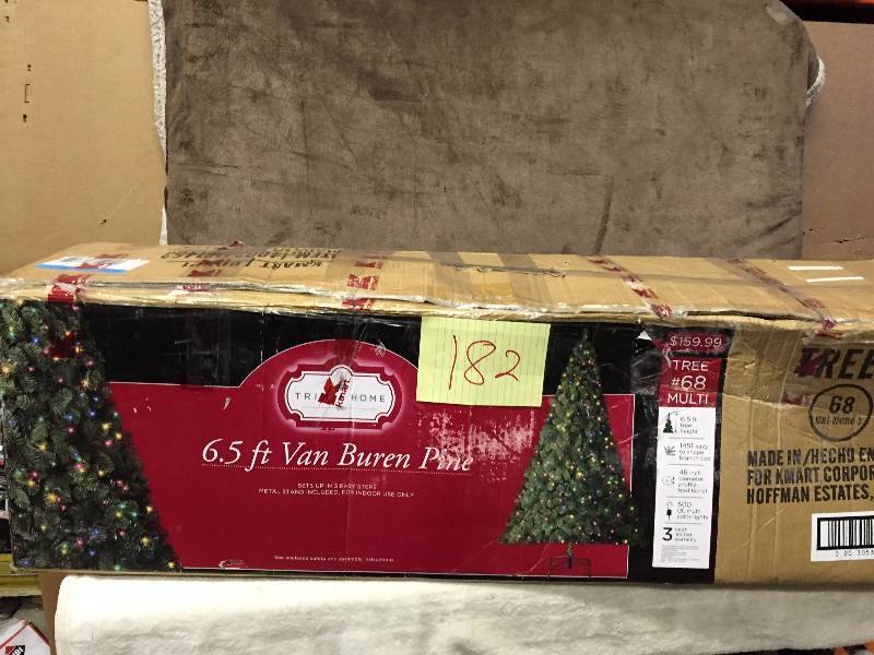 lot 182 image: 6.5 Christmas Tree- Tree is complete however not all Lights come on