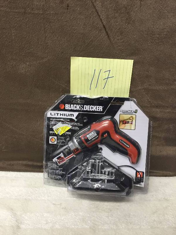lot 117 image: Black and Decker Smart Driver