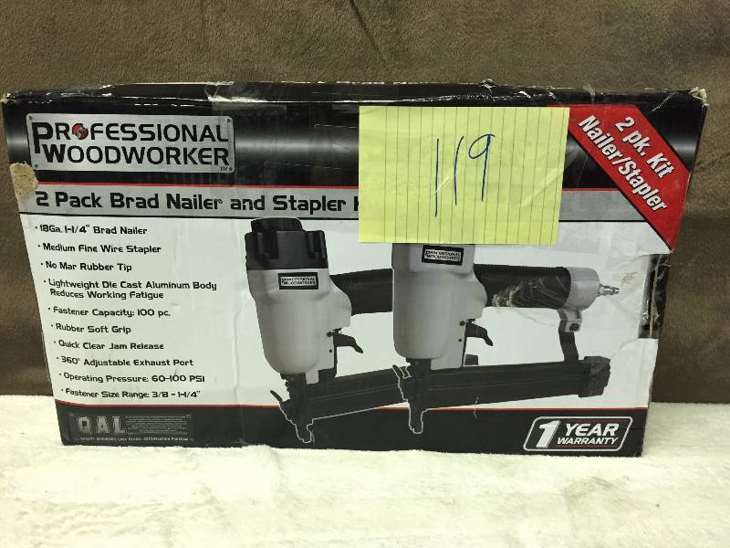 lot 119 image: 2 Pack Brad Nailer and Stapler