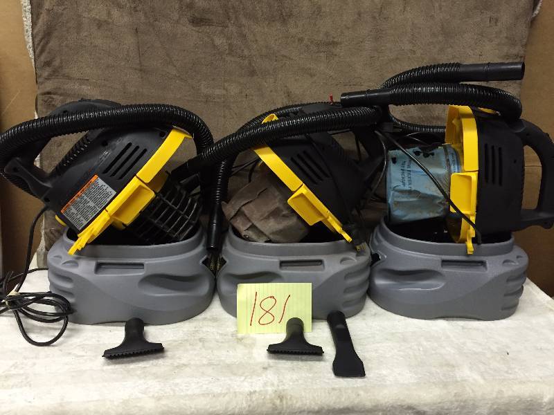 lot 181 image: Lot of Stinger Vacuums missing Attachments