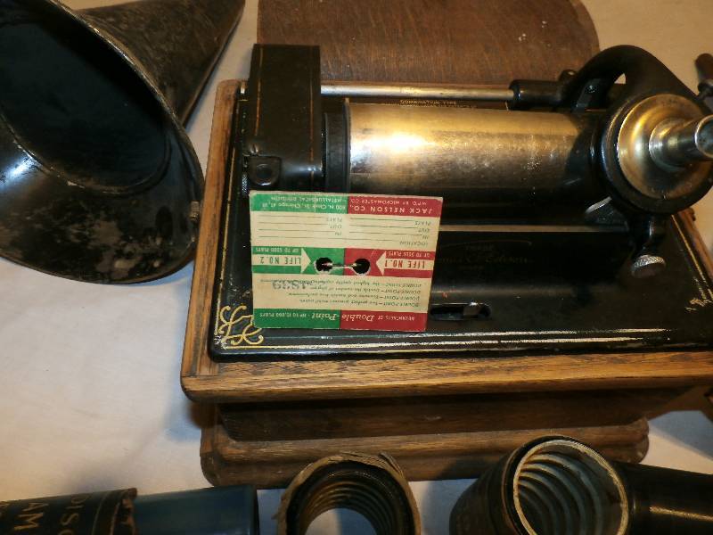 lot 23 image: Edison Phonograph With Accessories